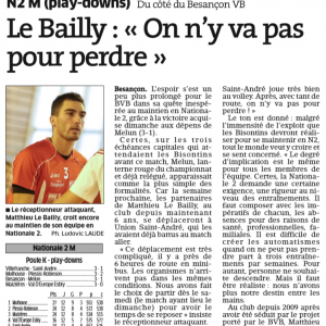 Avant Saint André – BVB Matthieu Le Bailly